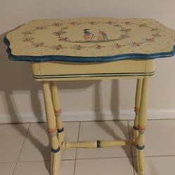 HAND PAINTED WOOD DESK FRECH COUNTRY 