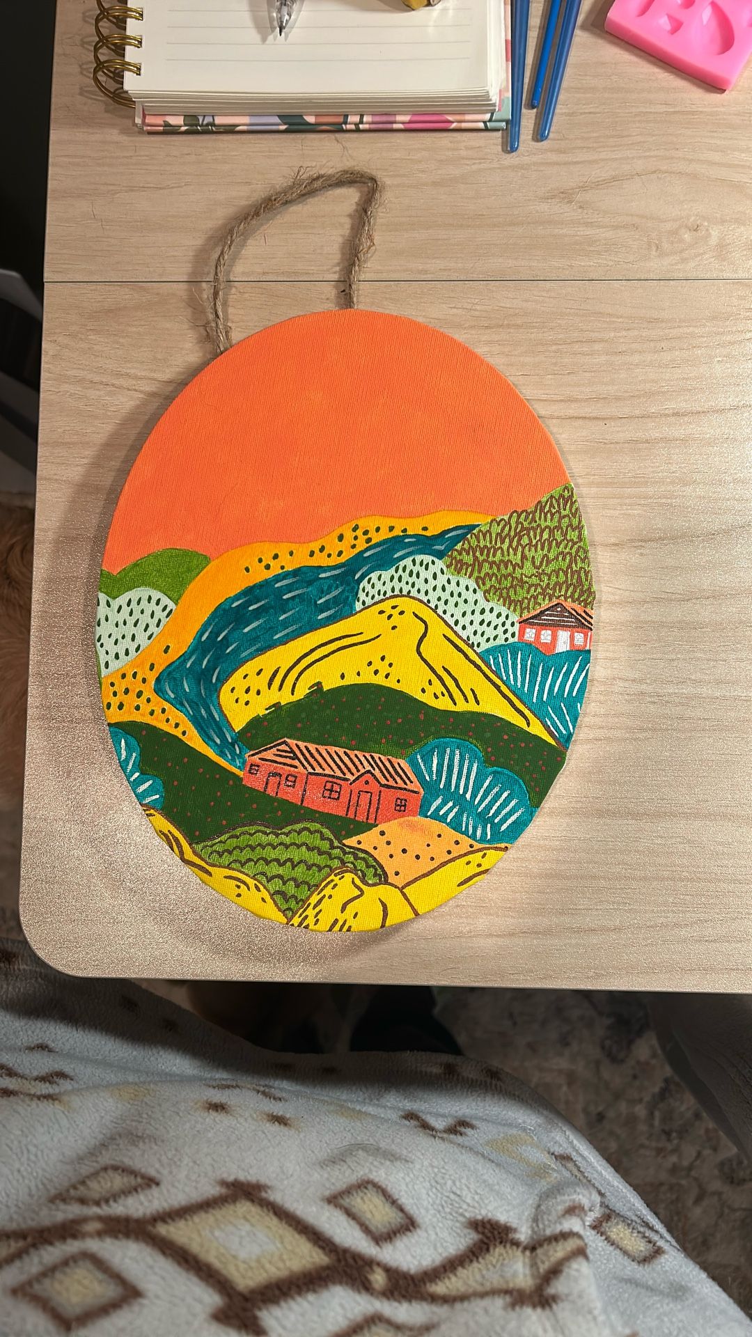 Bright Mountain Landscape Painting