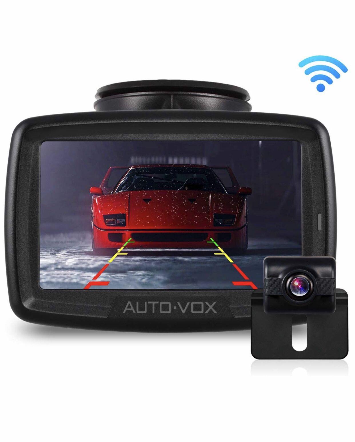 W2 NO Interference Digital Wireless Backup Camera System Kit with Built-in Transmitter, IP68 Waterproof Wireless Rear View Camera and 4.3’LCD Wireles