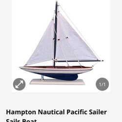 Hampton Nautical Pacific Sailer Sail Boat