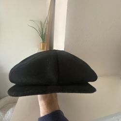 Keimuot Men’s Black Newsboy Cap wool viscose 