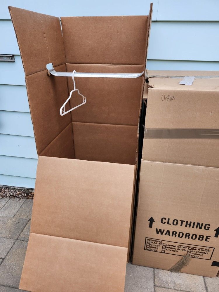 Moving Boxes, Wardrobe Clothing Boxes
