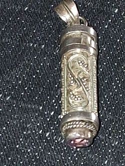 Rare Fine : Cremation Urn Scroll Pendant Mid - Century