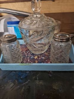 Crystal S&P plus sugar bowl