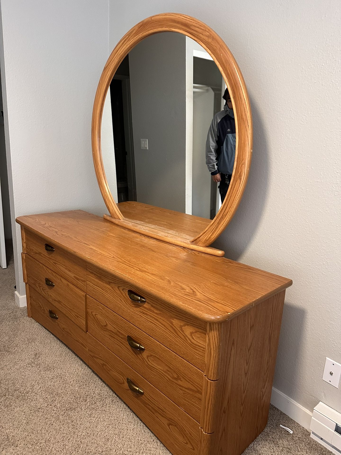 Dresser with mirror