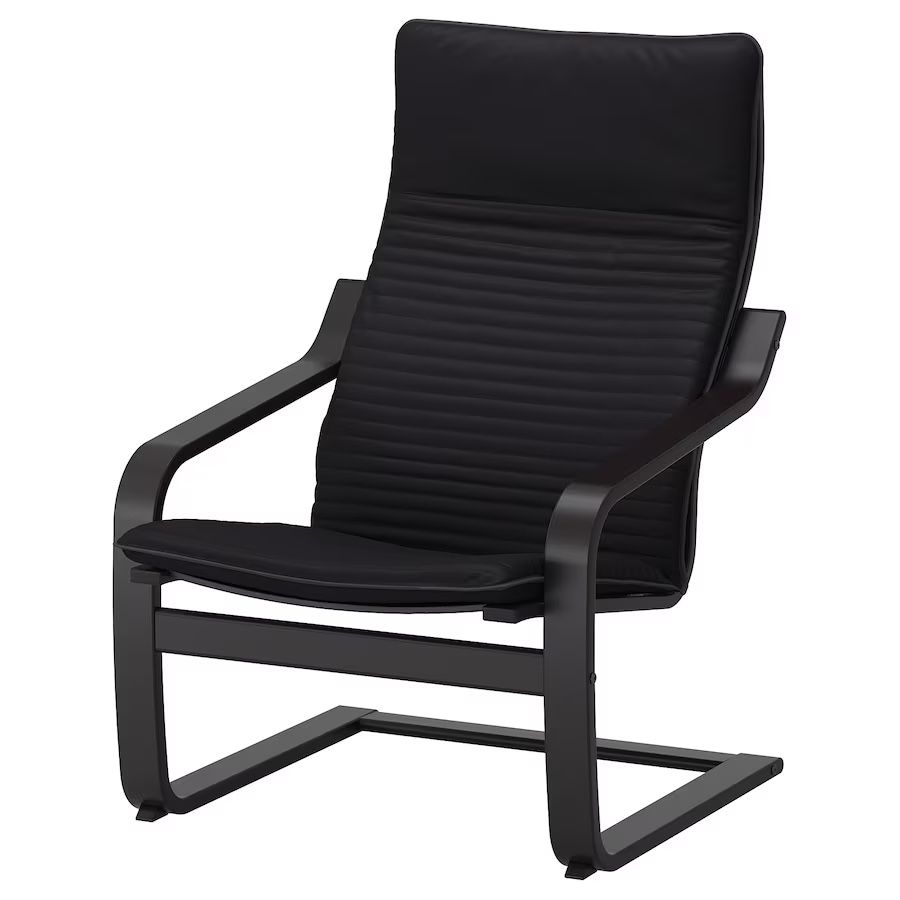 Black IKEA POÄNG Armchair