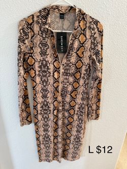 Snake Print Dress