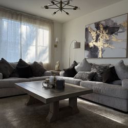 Ashley Sofa Set With Coffee Table And 2 Accent Side Tables 