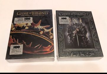 Seasons 1 and 2 of Game of thrones. Both are brand new still sealed