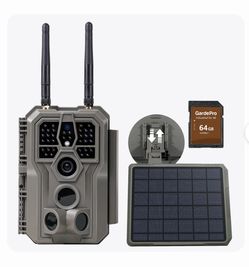 GardePro E8 2.0 Pro WiFi Trail Camera & SP300 Solar Panel Bundle - 64GB