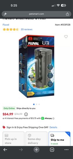 Fluval U3 in tank filter system