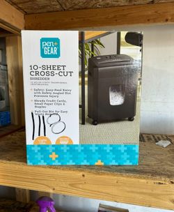 Pen + Gear 10-Sheet Micro-Cut Paper Shredder with 4 Gallon Bin, Black ... $40 Firm 