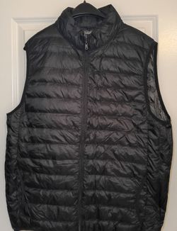 SaddleBred Black Puffer Vest Sleeveless Jacket Size Large