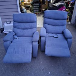 massage retractable reclining rotating rocking sofa chair couch set pair