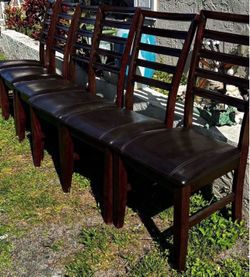 6 Solid Wood Dining Chairs