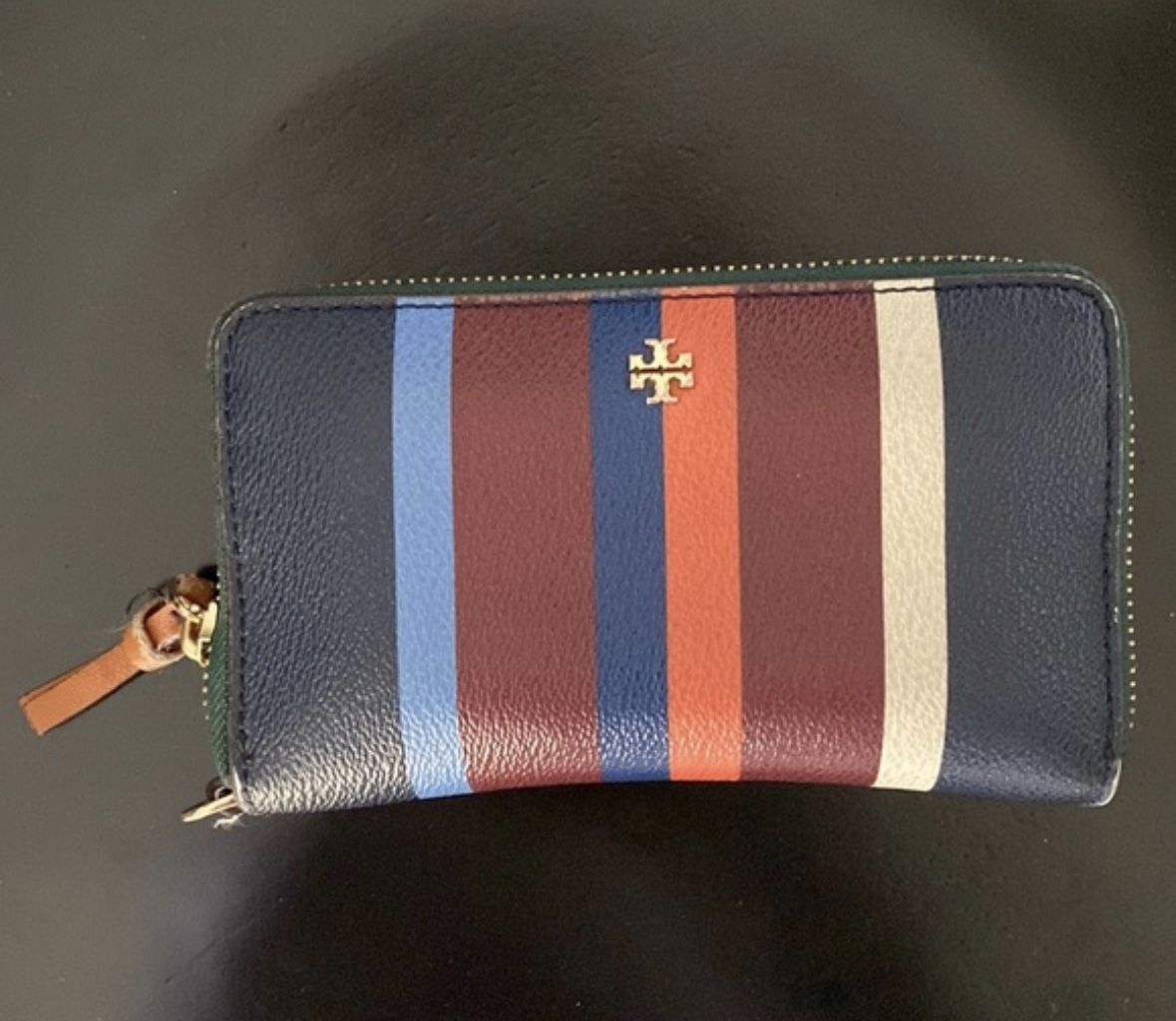 Tory Burch Kerrington Blue Multi Colored Wristlet