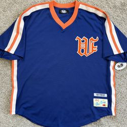 🔴Wu-Wear Baseball Jersey Size XL Wu-Tang Blue Orange Rza Gza Final Chamber