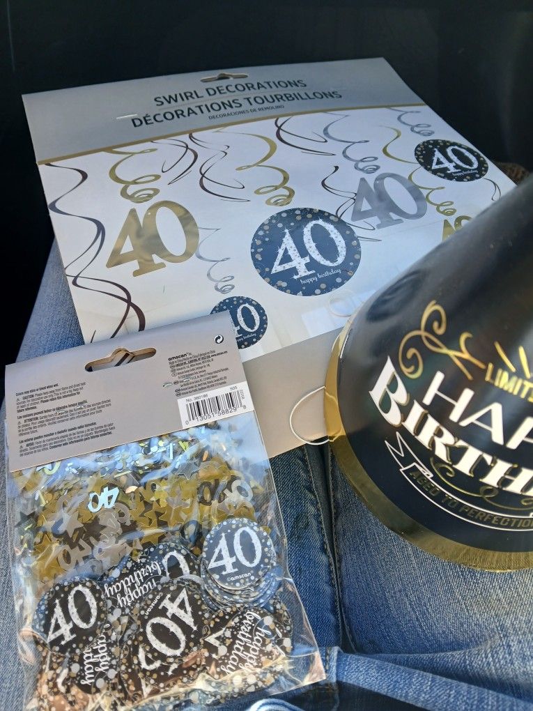 40th BIRTHDAY PARTY SUPPLIES ALL FOR ONLY $10
