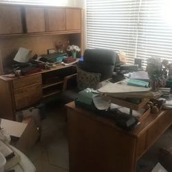 Wooden Office Desk Set