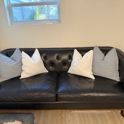 Article Black Leather Sofa