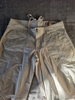 Candie's Tan Cargo Embellished Capri Pants