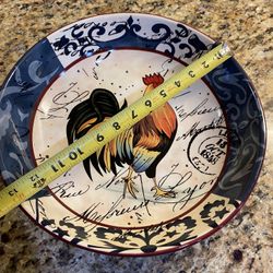 Rooster Serving Bowl Farmhouse Country 
