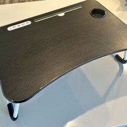Tray for on lap with cup holder and charging
