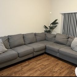 Grey sectional couch