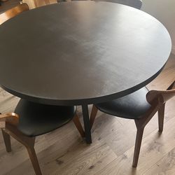 MCM Table And 4 Chairs Dining Set