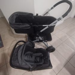 stroller and car seat