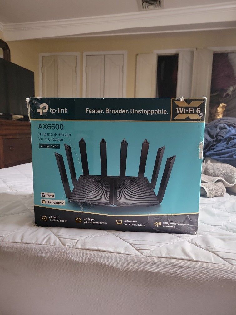 AX6600 Tri Band 8 Stream Wifi Router