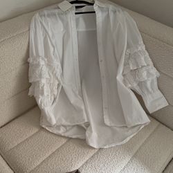 Zara White Long Shirt