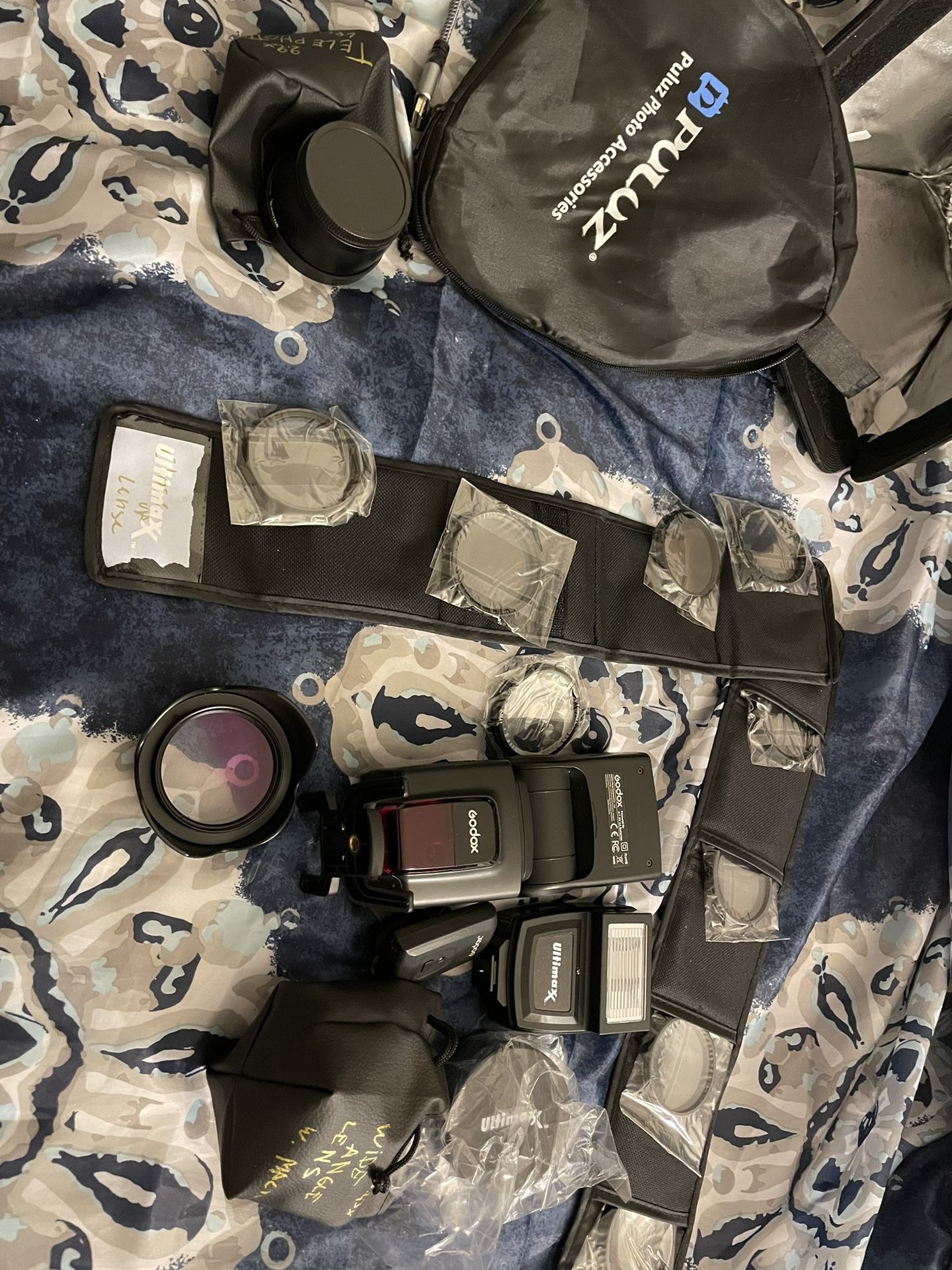 Camera Bag With Lenses , Light Attachment And Soft Box , Accessory Kit for Nikon D3300,D3400,D3500,D5500,D5600,D7500,D500, D780