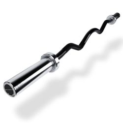 Like New RitFit EZ Curl Bar 2” Inch 17.5 LBS 4’ Foot Bar Black And Chrome Weight Capacity 350 LBS $65 !!!ACCEPTING OFFERS!!! 