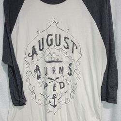 Collectors Vintage August Burns Red-Through Thick and Thin 3/4 baseball tee band merch size XL