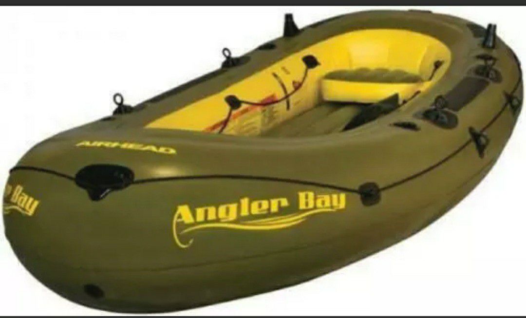 AIRHEAD ANGLER BAY Inflatable Boat, 6 person New