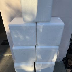 Lot Of 7 Styrofoam coolers Ice Chest