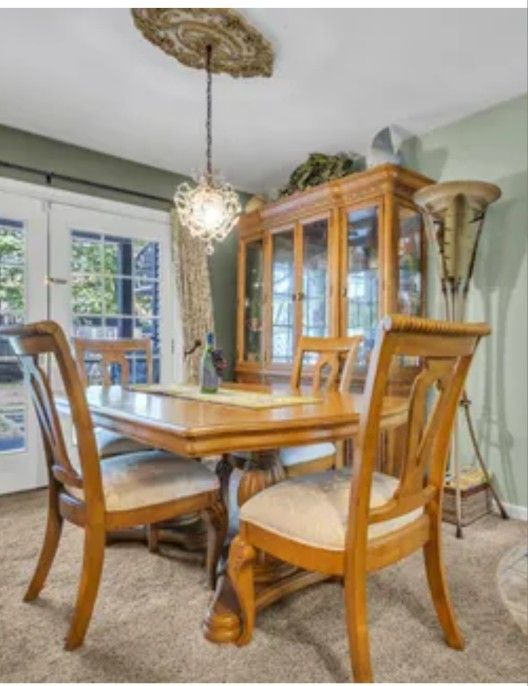 Dining Room Table And Chairs And China Cabinet FREE