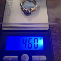 Diamond .6 carat 14k ring and 14k band