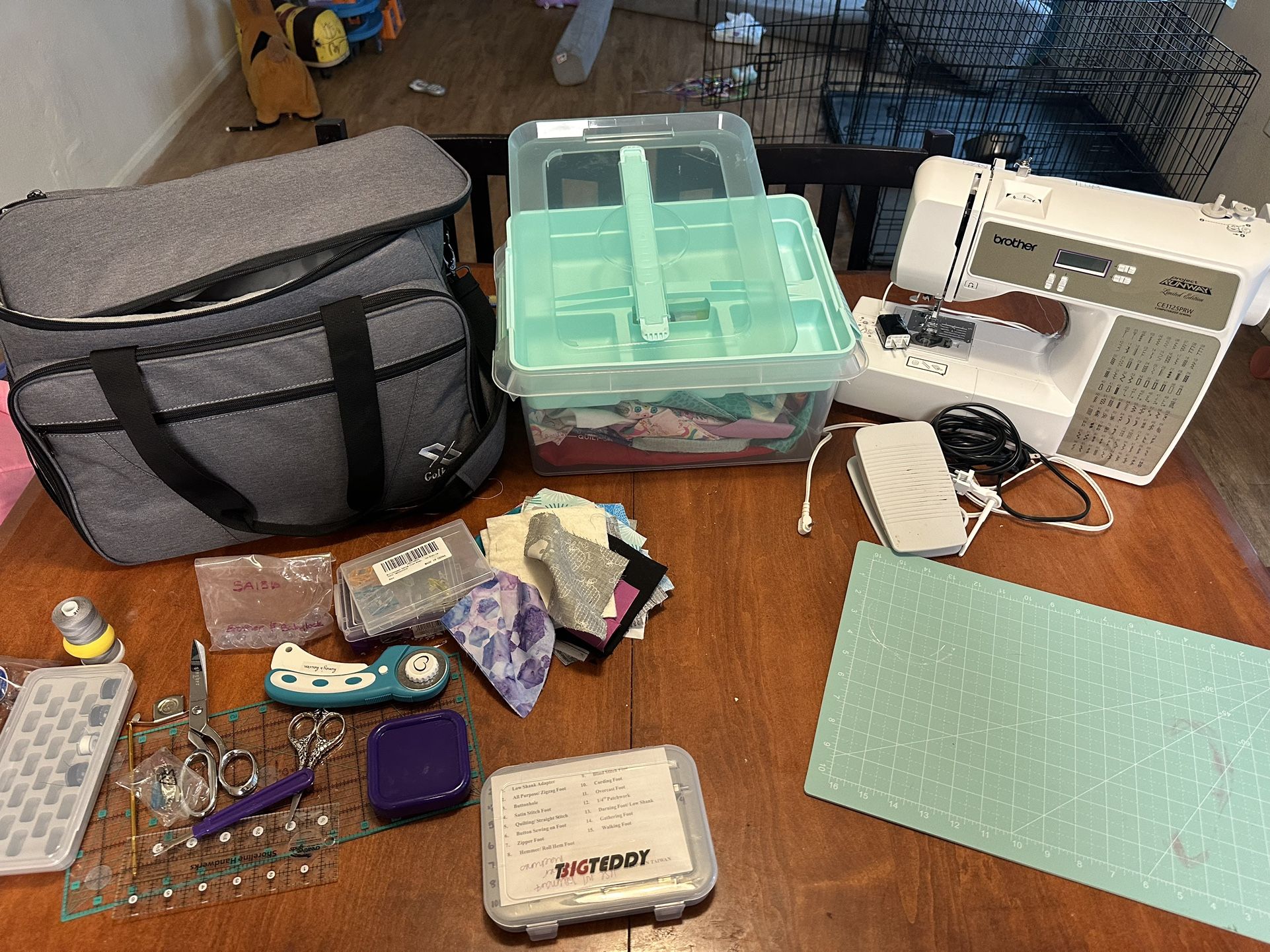 Sewing Machine, Bag & Accessories 