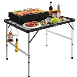 3ft x 2ft Grill Table Portable Camping Table,