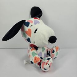 Hallmark Peanuts Valentine Floppy Snoopy Heart Plush 6" Stuffed Animal To Puppy