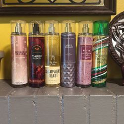 6 Bath & Body Works Fine Fragrance Mist
