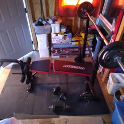 Bench +140 Weights And Bar 