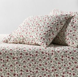 King Ultra Soft Flannel Sheet Set Ivory Floral - Threshold™