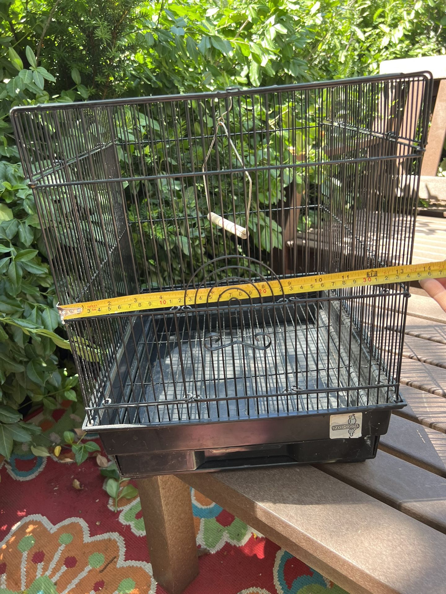 Black Solid Bird Cage Flat Roof