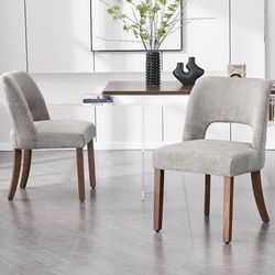 Set of 2 Aria Modern Open-Back Dining Chairs - VK007G