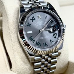 Rolex Wimbeldon 41mm new Datejust 41 stainless Steel Fluted jubilee