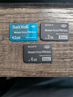 PSP and PS Vita Official Mem Stick/Cards