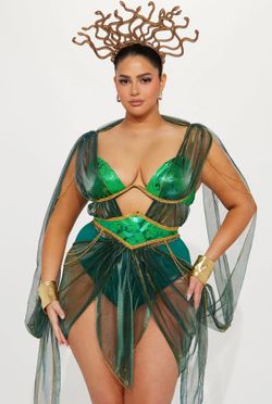 Serpent Queen 3 Piece Costume Set - Green/combo